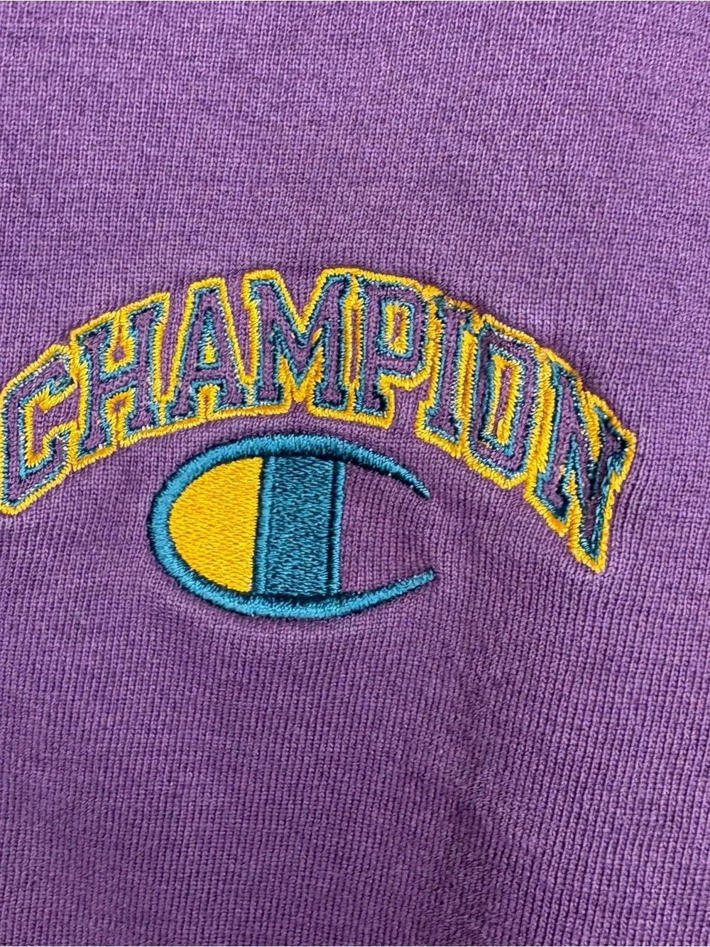 Vintage 90s Champion Sweatshirt Purple Crewneck Size L Unisex